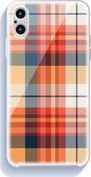 Smartphone cover design mockup. Template geometric pattern for mobile phone back part. Flat design. vector