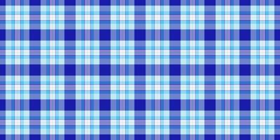 Nostalgic fabric pattern, trousers texture textile check. Warm background plaid tartan seamless in blue and cyan colors. vector