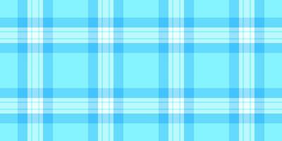 Satin seamless plaid texture, tiny fabric tartan pattern. Surface check textile background in cyan and light colors. vector