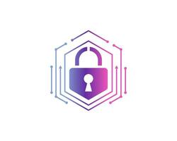 Cybersecurity lock icon representing digital data protection, network security, encryption technology, safeguarding sensitive information, preventing cyber threats, ensuring privacy, secure online vector