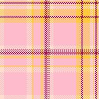Picture plaid pattern textile, identity seamless tartan fabric. Close-up texture background check in pink and light colors. vector