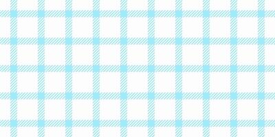 Selection check background tartan, difficult seamless textile plaid. Detailed pattern texture fabric in white and cyan colors. vector