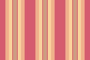 Shop fabric textile stripe, fancy vertical texture. Image lines pattern background seamless in amber and red colors. vector