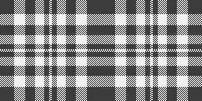 Repeat textile check tartan, conceptual seamless plaid pattern. Windowpane fabric background texture in grey and white colors. vector