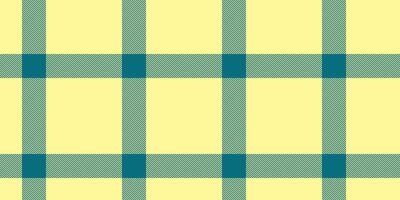 Summer fabric tartan background, gentle texture pattern check. Copy space plaid seamless textile in yellow and cyan colors. vector