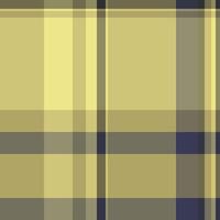Curved check plaid fabric, surface texture tartan. Girl pattern background textile seamless in yellow and pastel colors. vector