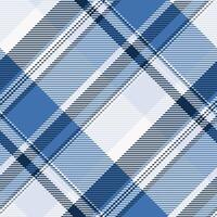 Kid check texture seamless, mother tartan pattern background. Irish plaid textile fabric in blue and light colors. vector