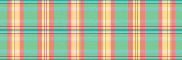 Curtain pattern fabric background, duvet plaid texture. Weave seamless tartan check textile in yellow and teal colors. vector