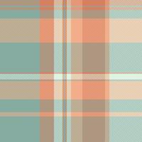 Italian textile plaid background, layer seamless tartan check. Crossed fabric pattern texture in orange and pastel colors. vector