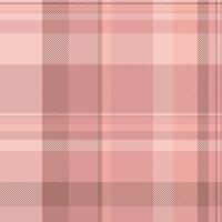 French seamless texture background, feminine tartan fabric check. Intricate textile pattern plaid in red and light colors. vector
