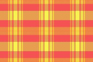New york tartan textile seamless, best background texture plaid. Event check fabric pattern in red and yellow colors. vector