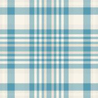 Clothing tartan check , simplicity textile background texture. Preppy fabric seamless pattern plaid in cyan and old lace colors. vector