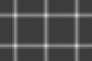 Covering fabric texture background, glen tartan textile. Canvas check pattern seamless plaid in grey and white colors. vector