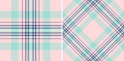 tartan plaid of seamless texture fabric with a textile check pattern background. Set in kids colors for Easter celebration ideas. vector