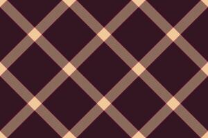 Customer plaid fabric, strip tartan texture textile. Xmas seamless check pattern background in dark and orange colors. vector