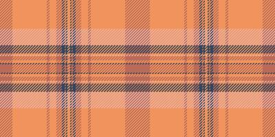 Overlayed background texture , intense textile plaid seamless. Trade fabric check pattern tartan in orange and red colors. vector