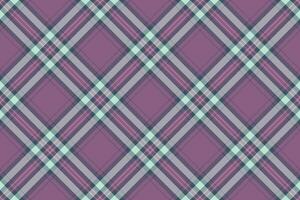 Gift plaid seamless, cute texture pattern background. Multicolored tartan textile check fabric in pink and cyan colors. vector