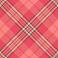 Age check pattern plaid, site fabric textile . Picture seamless background tartan texture in red and orange colors. vector