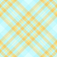 British textile fabric pattern, satin seamless texture. Isolation check plaid background tartan in light and amber colors. vector