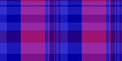 Greeting background fabric texture, valentines day pattern textile check. Festival tartan plaid seamless in indigo and purple colors. vector