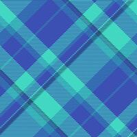 Brand seamless fabric , regular plaid pattern background. Site check tartan texture textile in blue and teal colors. vector