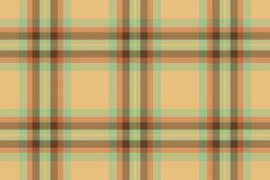 Down seamless tartan texture, workshop fabric textile pattern. Grid plaid background check in amber and orange colors. vector
