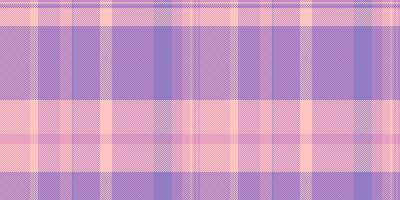 Glamour texture background fabric, wool seamless textile . Stripped plaid check pattern tartan in purple and indigo colors. vector