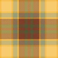 Plaid check pattern in orange and red colors. Seamless fabric texture. Tartan textile print. vector