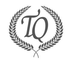 Initial letter T and Q, TQ monogram logo design with laurel wreath. Luxury calligraphy font. vector