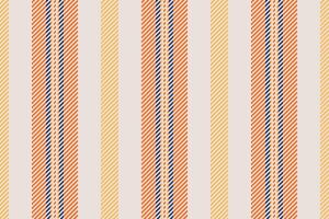 Geometric vertical lines fabric, trendy background pattern . Vertical textile seamless stripe texture in white and orange colors. vector