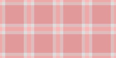 Expressive background tartan textile, twill plaid fabric. Horizontal seamless check texture pattern in light and red colors. vector
