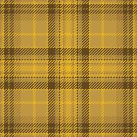 Jacket seamless tartan texture, eps background check textile. Countryside fabric pattern plaid in amber color. vector