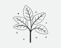 Sprout with leaf icon. Plant symbol of nature and environment. vector