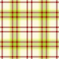 Clothing plaid seamless tartan, decorative texture fabric. English check textile pattern background in lime and light yellow colors. vector
