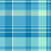 Other texture fabric, turquoise background pattern check. Infant tartan plaid textile seamless in cyan and teal colors. vector