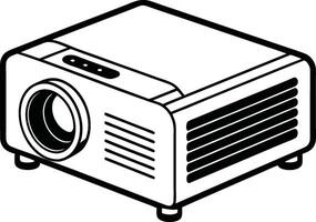 Lesson projector icon, outline style vector