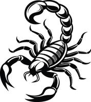 A Scorpion Silhouette on white background Image vector