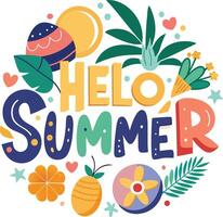 A Hello Summer Background vector