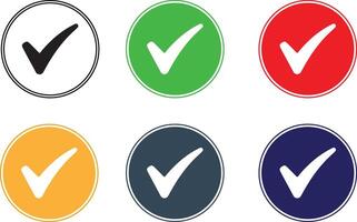 Check mark tick verification icon symbol vector
