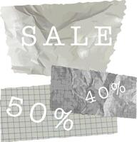 Crumpled paper textures . A trendy, minimalist design combining retro aesthetics with modern elements. Ideal for promotions, branding, and creative marketing visuals. illustration vector