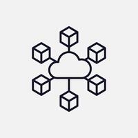 Cloud Storage Icon for Big Data Management Solutions vector