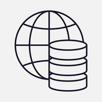 Global Icon for Big Data Analysis and Integration vector