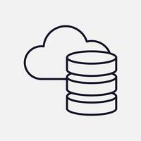 Cloud Storage Icon Representing Value and Efficiency vector