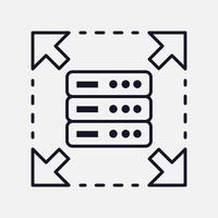 Scalability and Storage CDN Icon for Optimal Performance vector