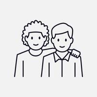 Connect with Friends and Men Using People Icon for Better Interaction vector