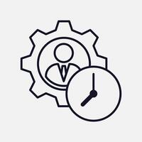 Boost Productivity with Time Management Icon Featuring Clocks vector