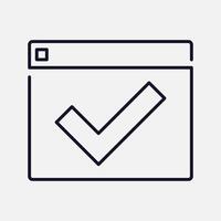 Success Flowchart Icon on Screen for Effective Page Planning vector