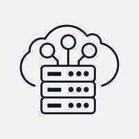 Data Storage Icon for Efficient Database Management vector
