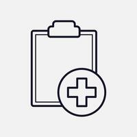 Comprehensive Health Report Icon and Treatment Overview vector