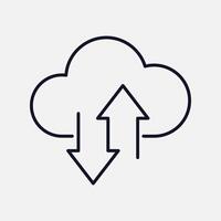 Cloud Storage Icon for Big Data Management Solutions vector